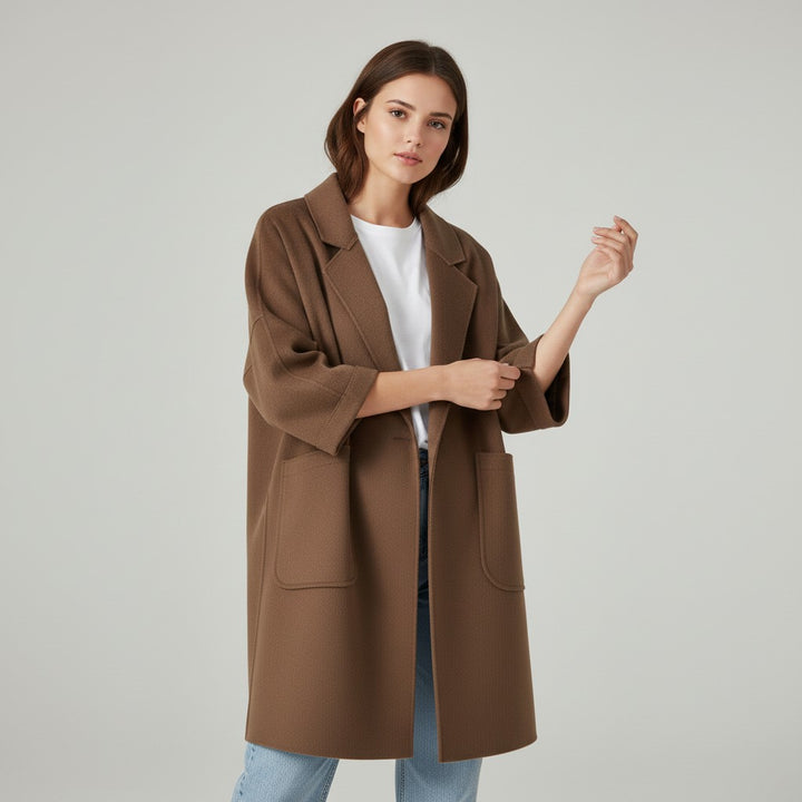 Vyana Collective Women's Oversized Trench Coat-Vyana Collective