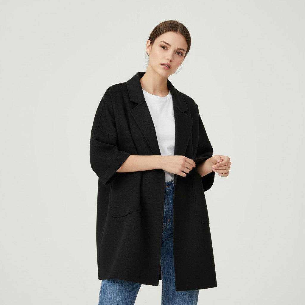 Vyana Collective Women's Oversized Trench Coat-Vyana Collective