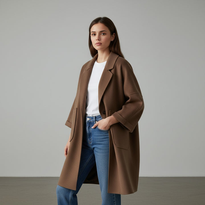 Vyana Collective Women's Oversized Trench Coat-Vyana Collective