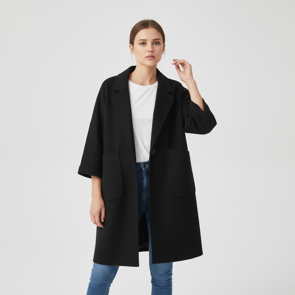 Vyana Collective Women's Oversized Trench Coat-Vyana Collective