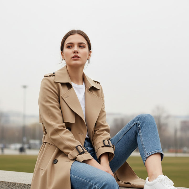 Vyana Collective Women’s Paige Trench Coat-Vyana Collective