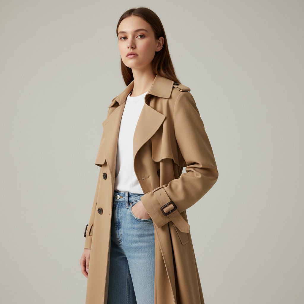 Vyana Collective Women’s Paige Trench Coat-Vyana Collective