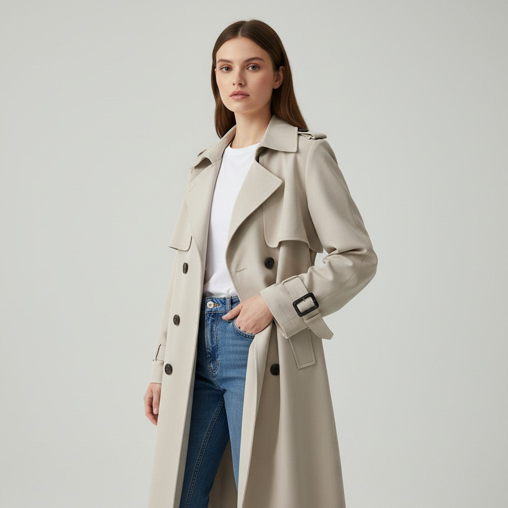 Vyana Collective Women’s Paige Trench Coat-Vyana Collective