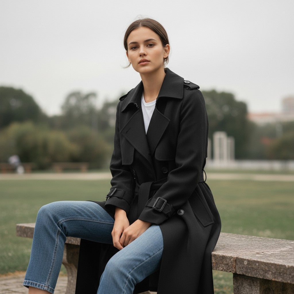 Vyana Collective Women’s Paige Trench Coat-Vyana Collective