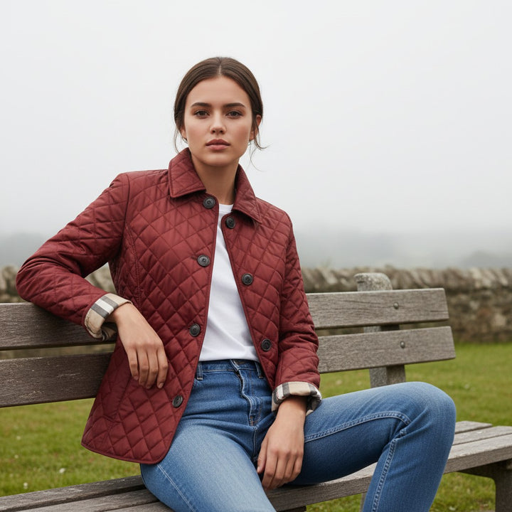 Vyana Collective Women’s Quilted Cotton Jacket-Vyana Collective