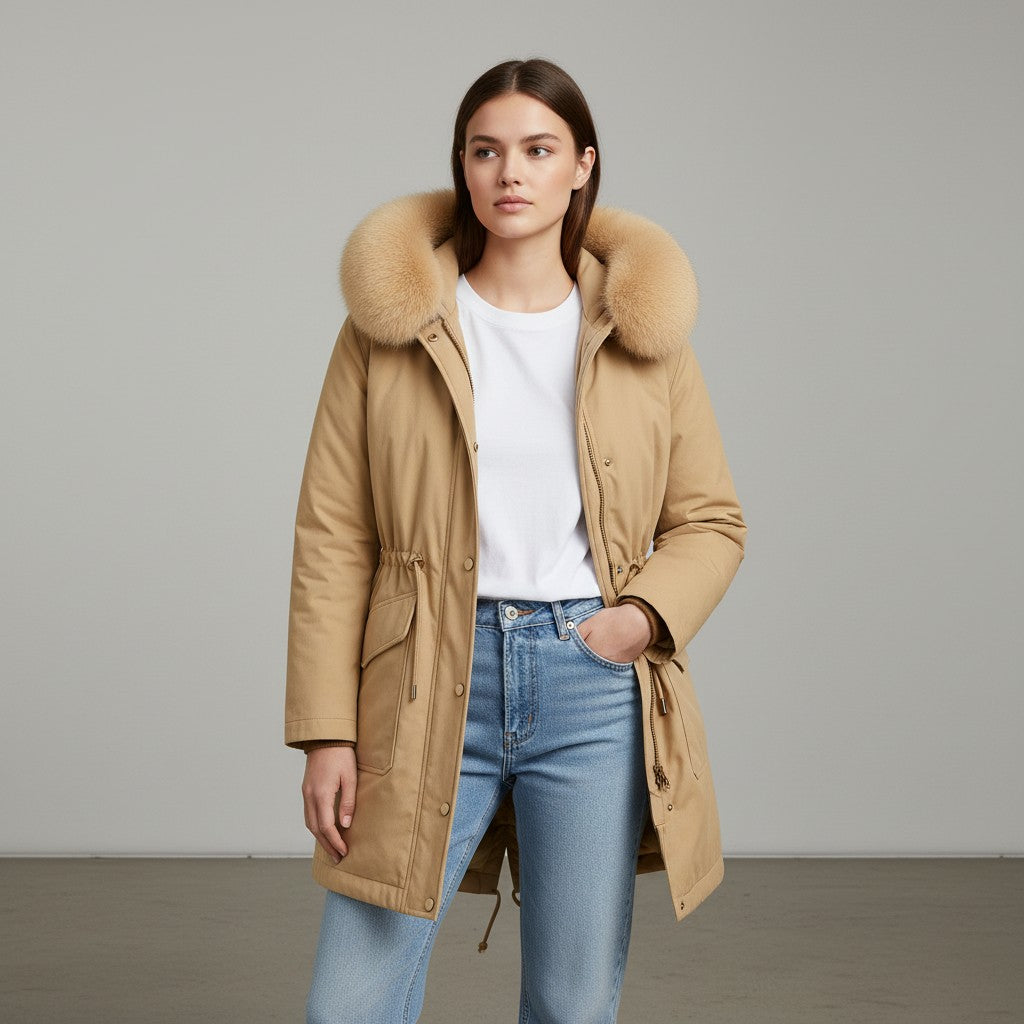 Vyana Collective Women’s Waterproof Winter Parka with Lined Interior and Hood-Vyana Collective