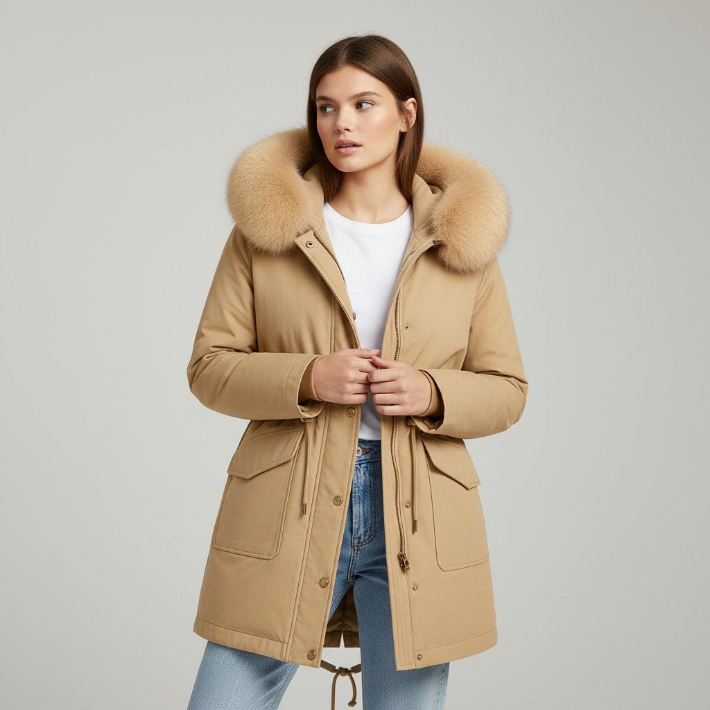 Vyana Collective Women’s Waterproof Winter Parka with Lined Interior and Hood-Vyana Collective