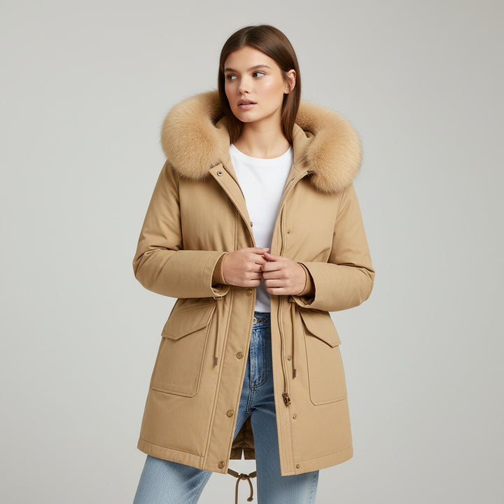 Vyana Collective Women’s Waterproof Winter Parka with Lined Interior and Hood-Vyana Collective