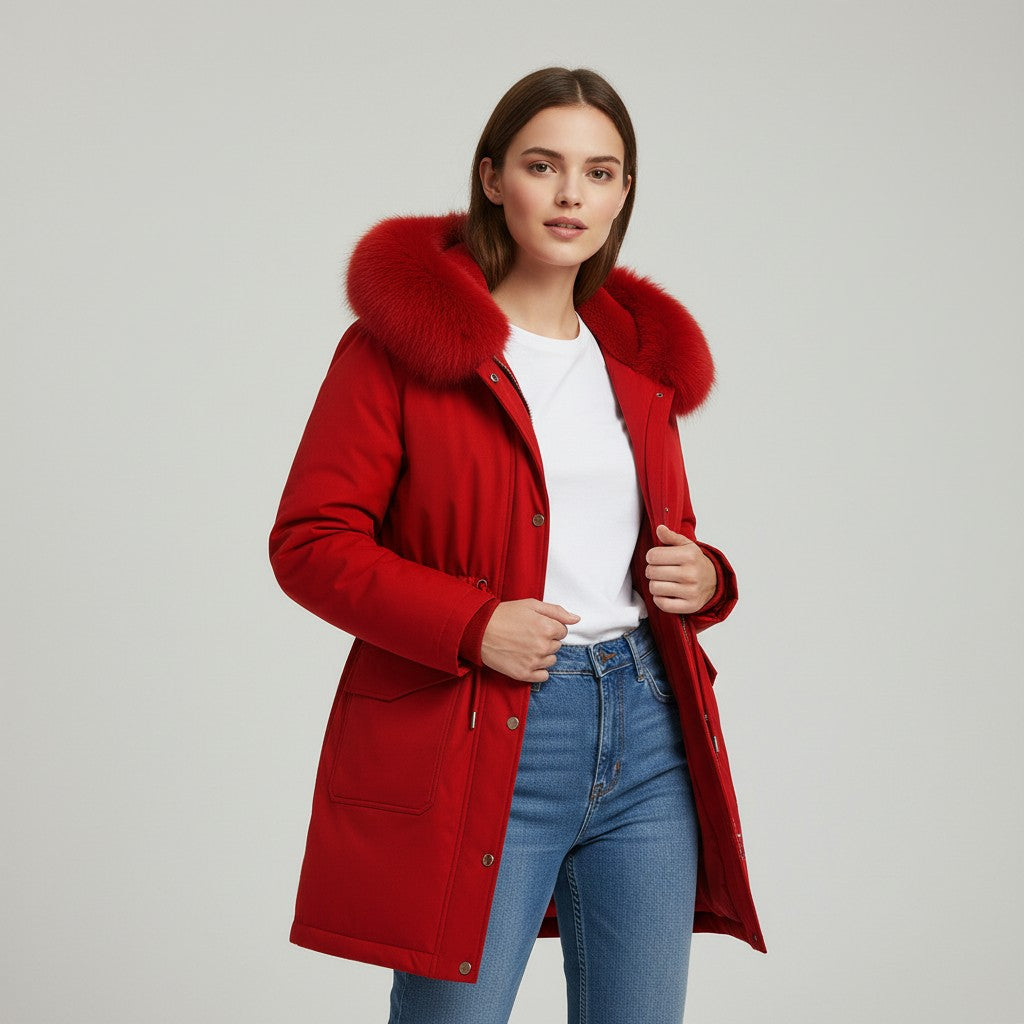 Vyana Collective Women’s Waterproof Winter Parka with Lined Interior and Hood-Vyana Collective