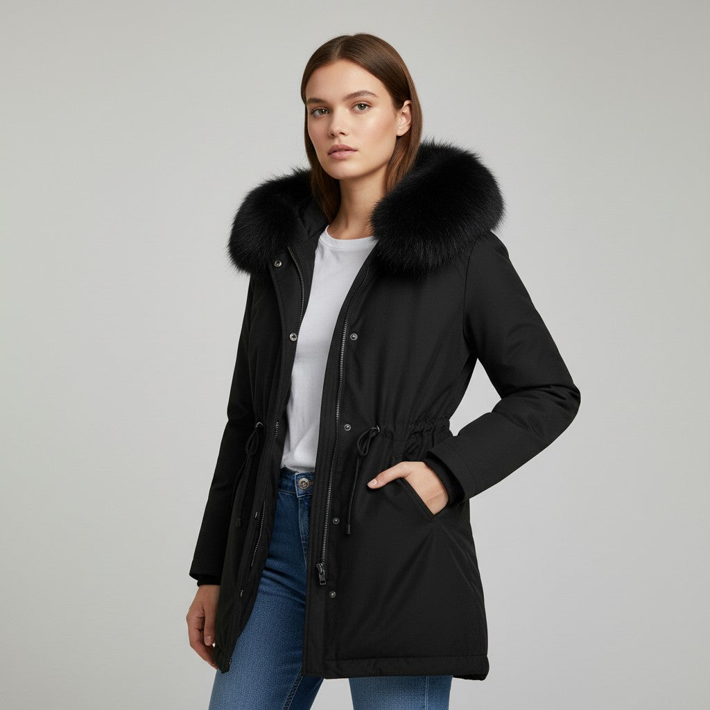 Vyana Collective Women’s Waterproof Winter Parka with Lined Interior and Hood-Vyana Collective