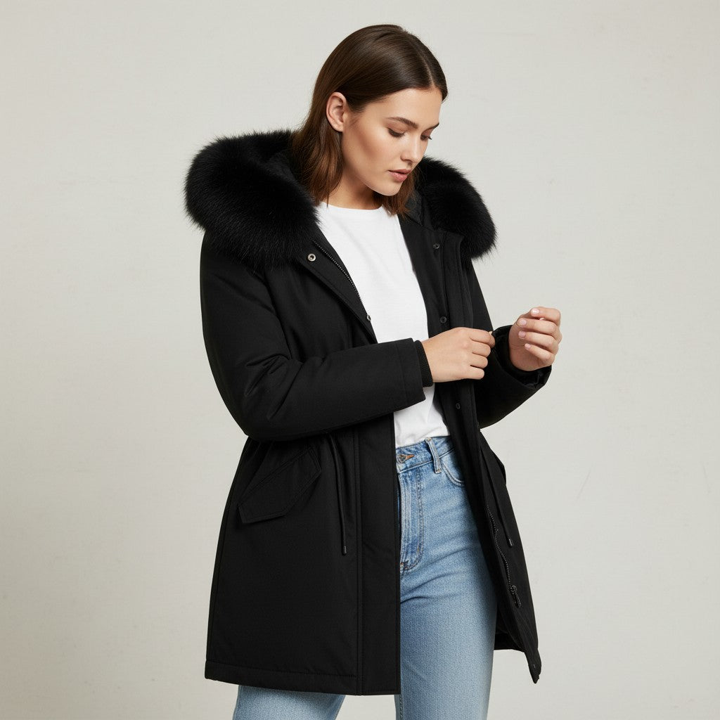 Vyana Collective Women’s Waterproof Winter Parka with Lined Interior and Hood-Vyana Collective