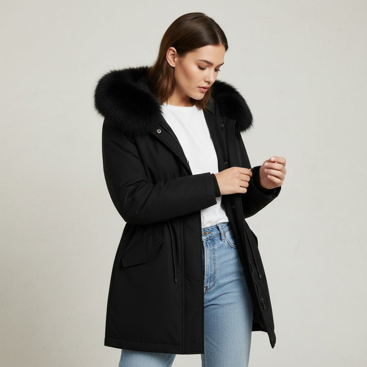 Vyana Collective Women’s Waterproof Winter Parka with Lined Interior and Hood-Vyana Collective