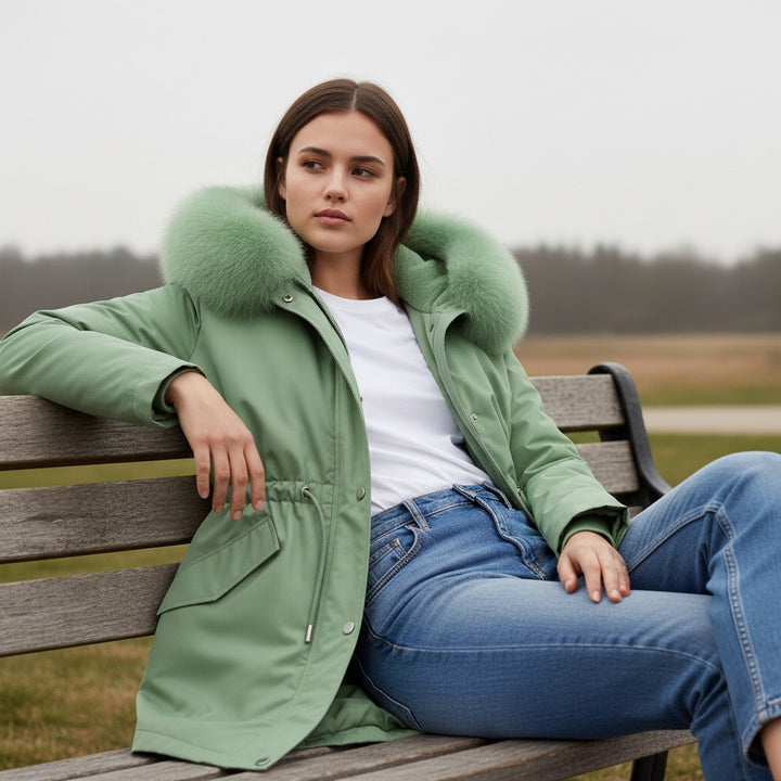 Vyana Collective Women’s Waterproof Winter Parka with Lined Interior and Hood-Vyana Collective