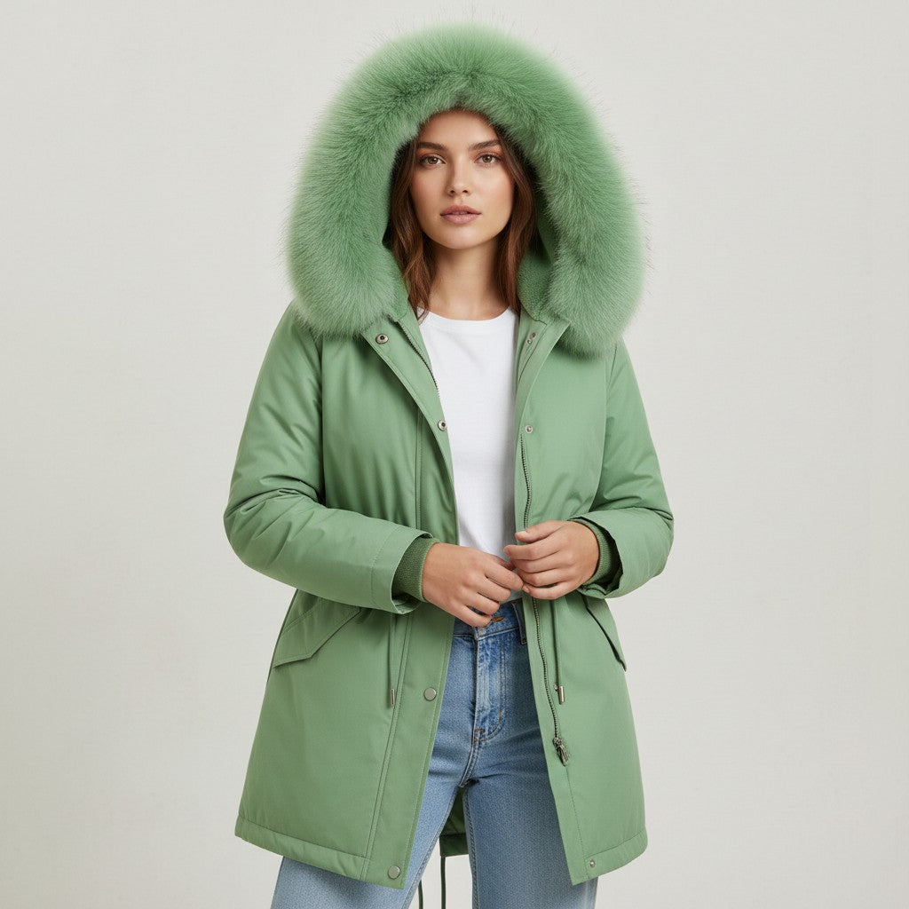 Vyana Collective Women’s Waterproof Winter Parka with Lined Interior and Hood-Vyana Collective