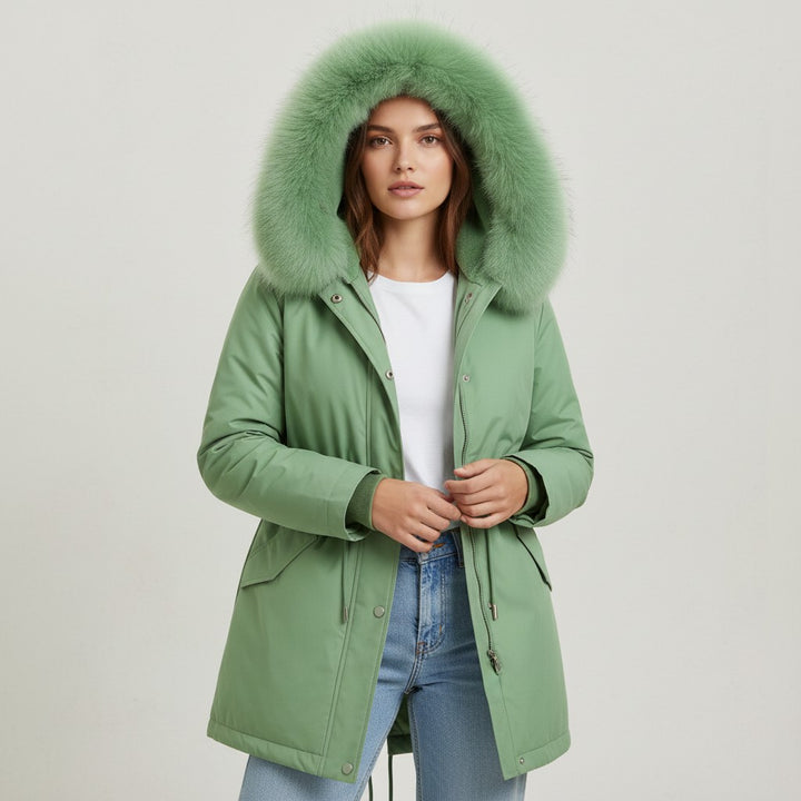 Vyana Collective Women’s Waterproof Winter Parka with Lined Interior and Hood-Vyana Collective