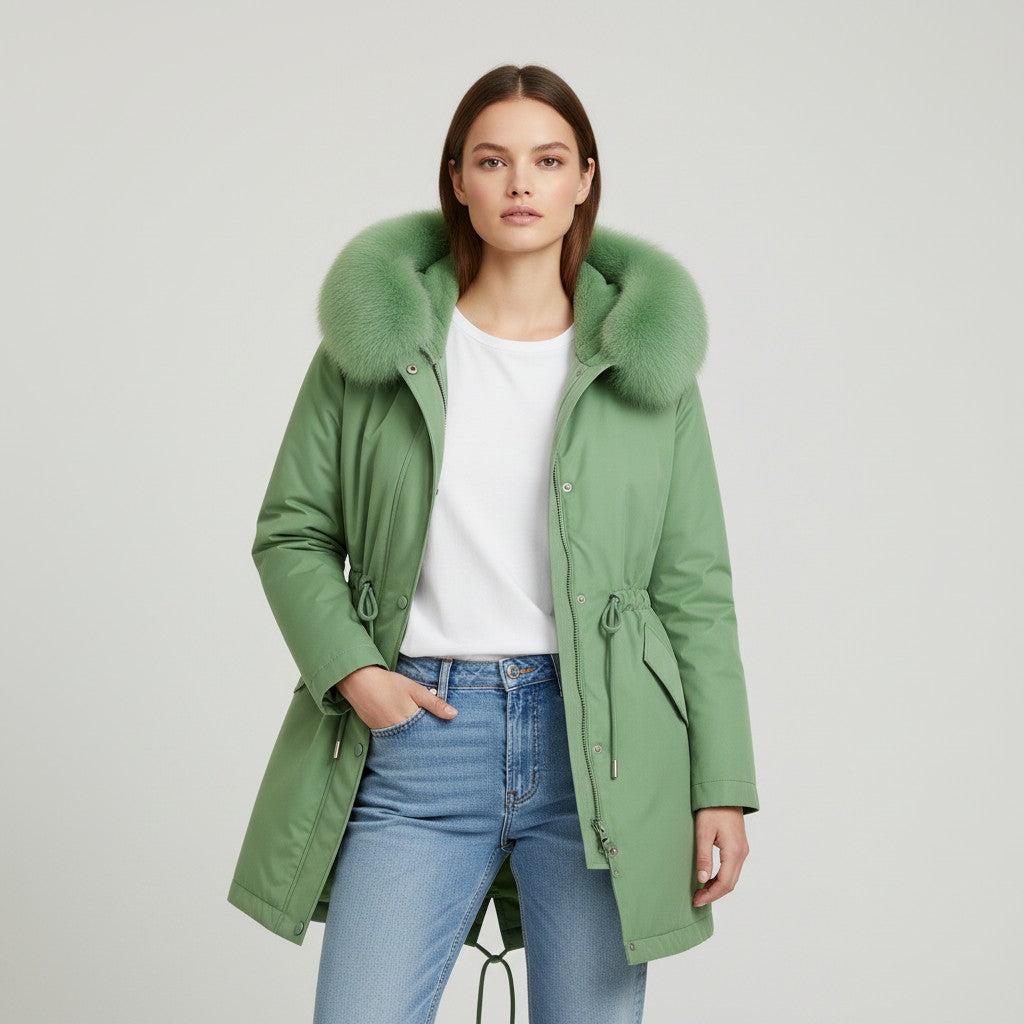 Vyana Collective Women’s Waterproof Winter Parka with Lined Interior and Hood-Vyana Collective