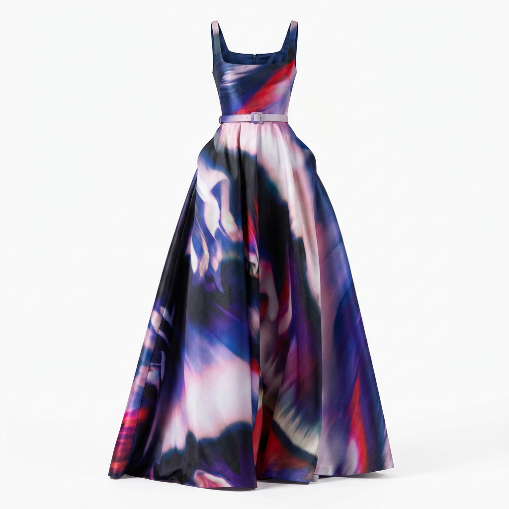 Abstract Print Sleeveless Maxi Dress for Friday Night Vibes Women-Vyana Collective