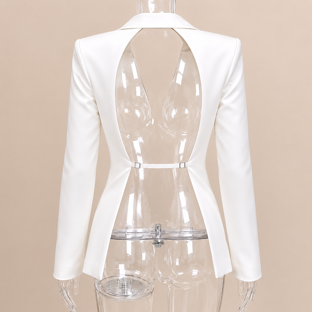 Backless Tailored Blazer-Vyana Collective