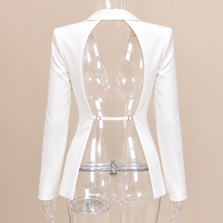 Backless Tailored Blazer-Vyana Collective