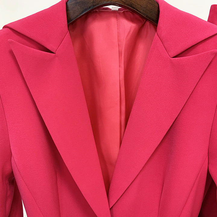 Belted Blazer and Flared Pants Set for Meetings Ready and Executive Elegance Women-Vyana Collective