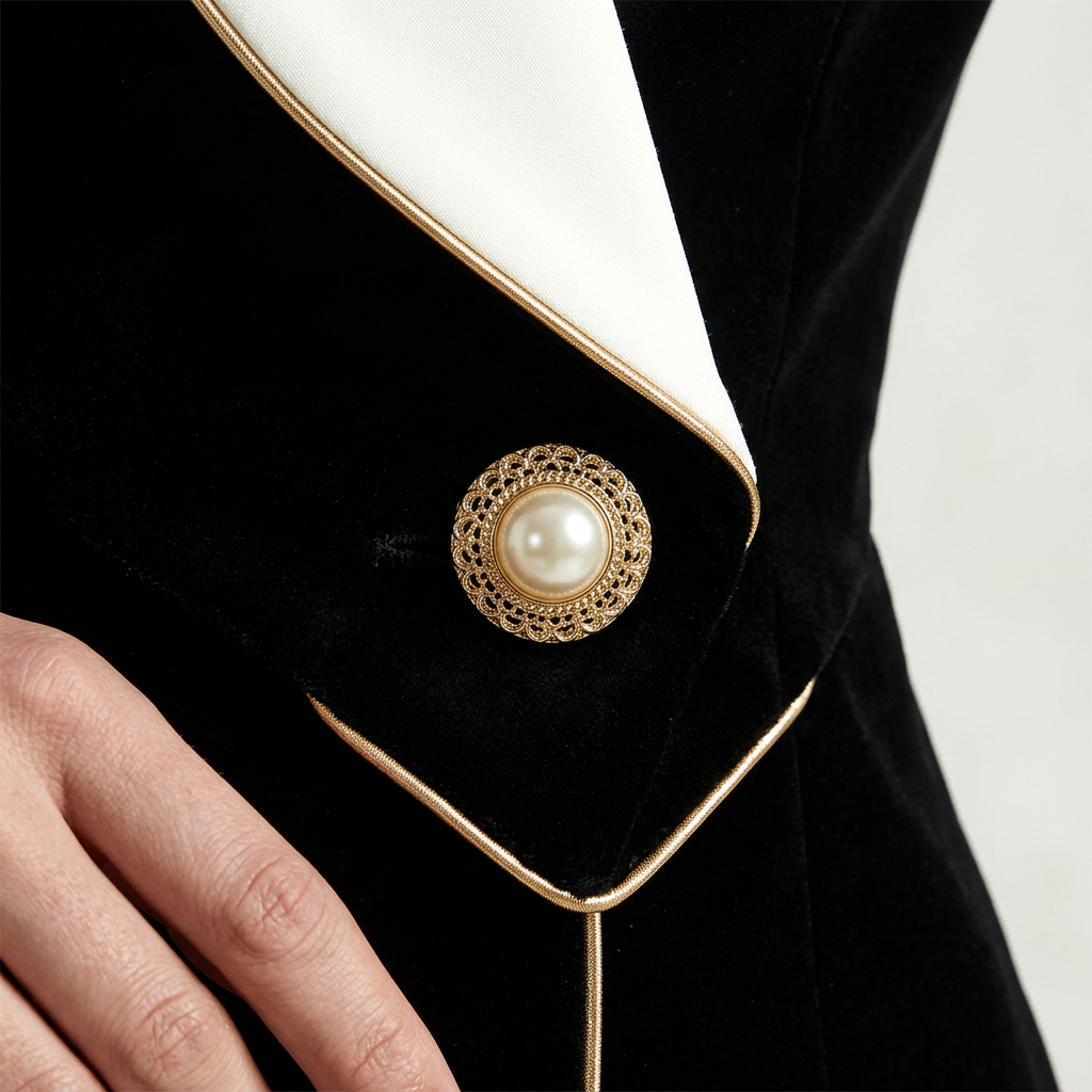 Black Contrast Shawl Collar Blazer for Office and Evening Wear-Vyana Collective