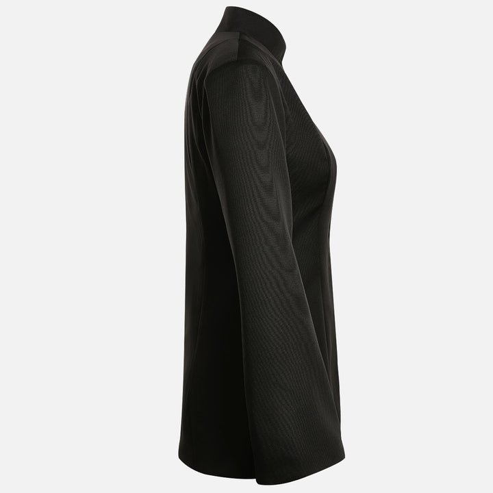 Black Stand-Collar Oversized Cropped Blazer-Vyana Collective