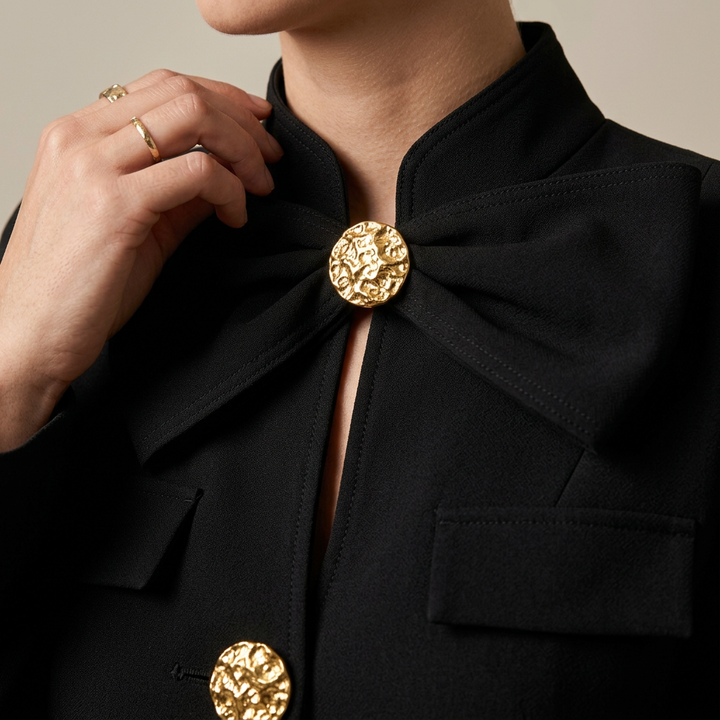 Bow Detail Long Sleeve Midi Dress for Friday Night Vibes and Elegant Evening Events Women-Vyana Collective