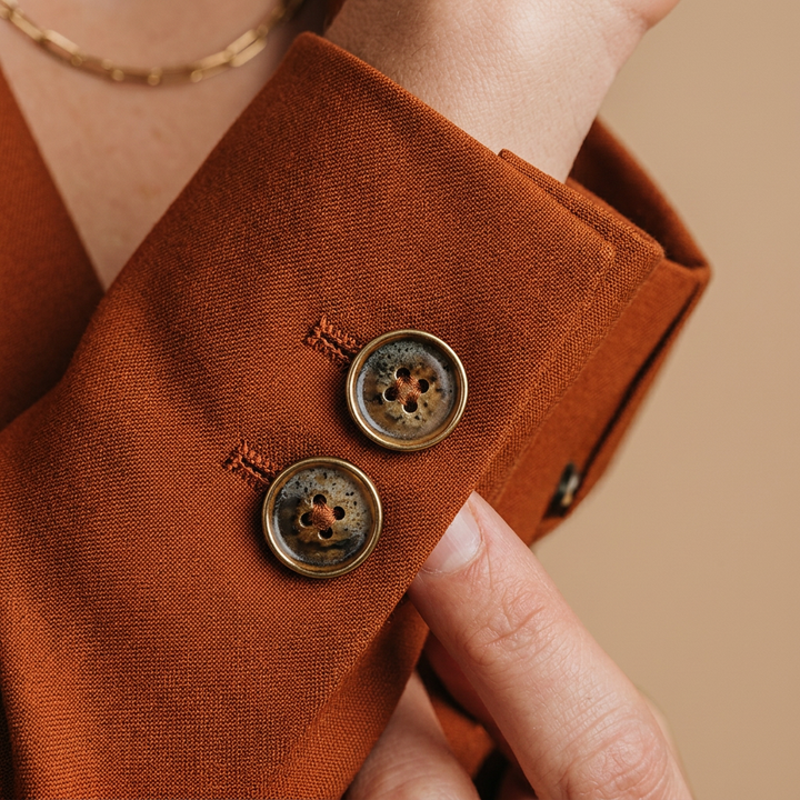 Caramel Power Tailored Single-Breasted 2-Piece Suit-Vyana Collective