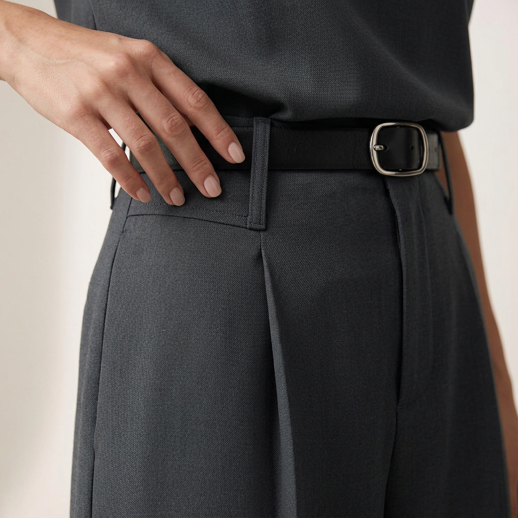 Charcoal Sleeveless Top & Wide-Leg Trouser Set-Vyana Collective