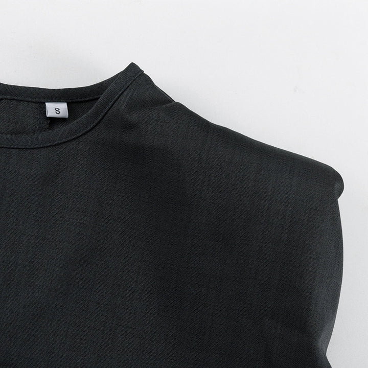Charcoal Sleeveless Top & Wide-Leg Trouser Set-Vyana Collective