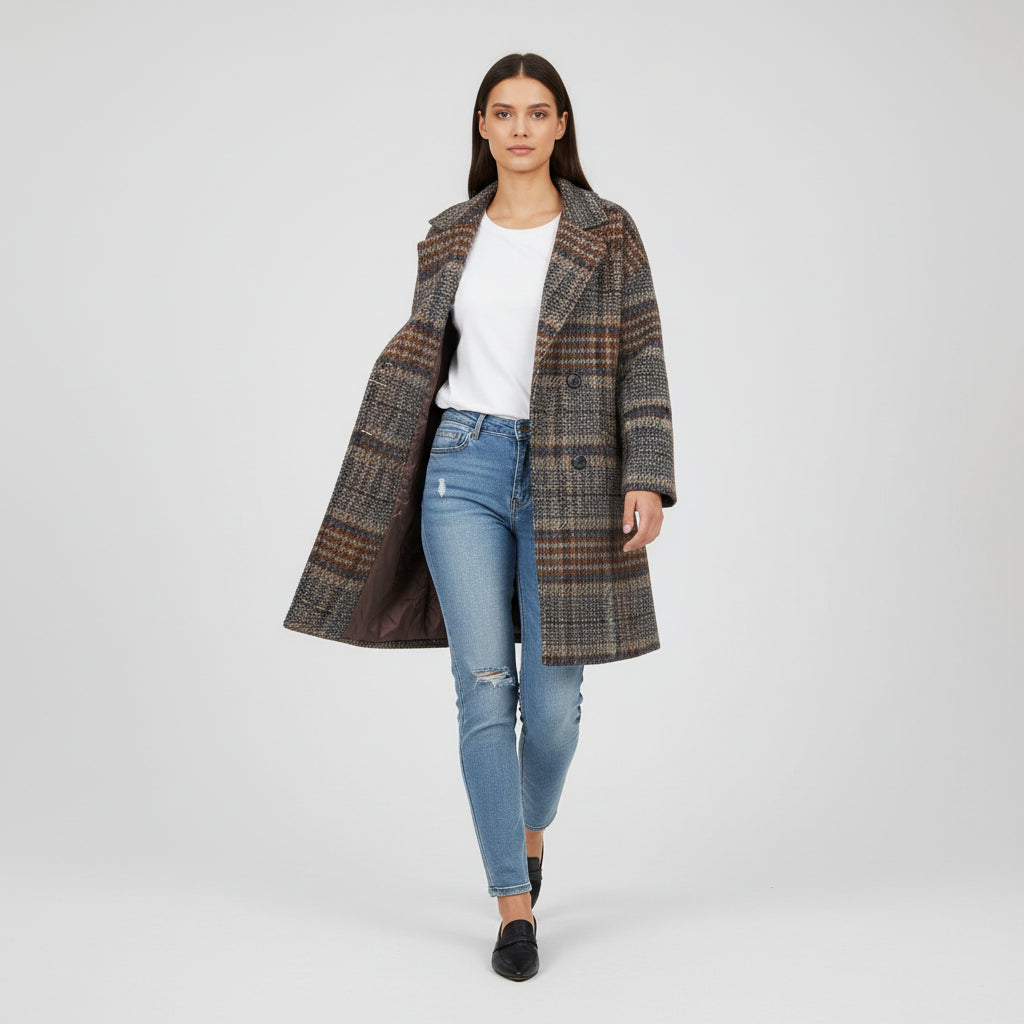 Charming Tweed Coat for Women-Vyana Collective