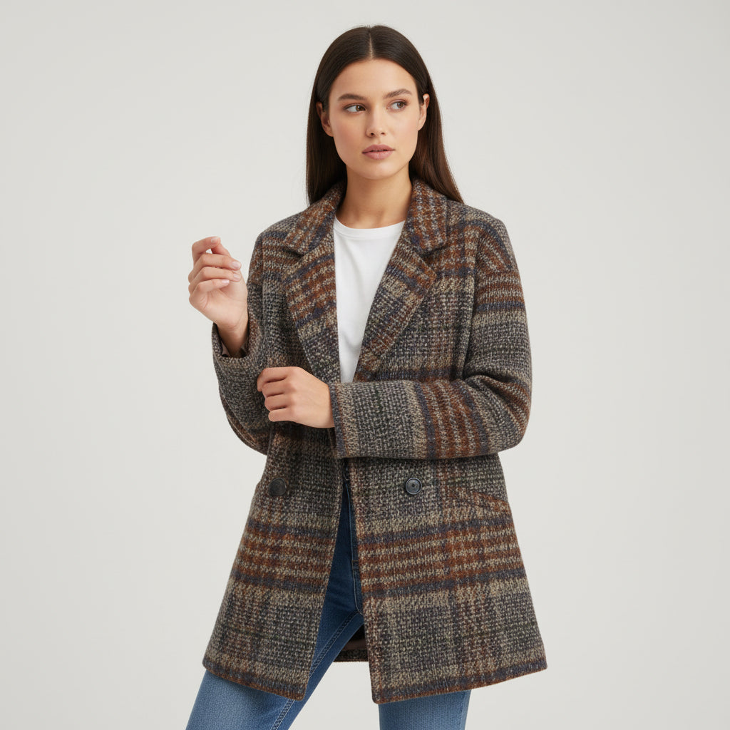 Charming Tweed Coat for Women-Vyana Collective
