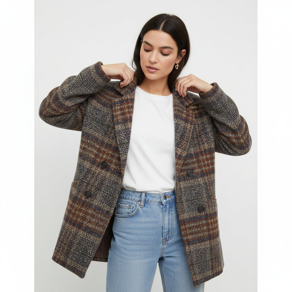 Charming Tweed Coat for Women-Vyana Collective