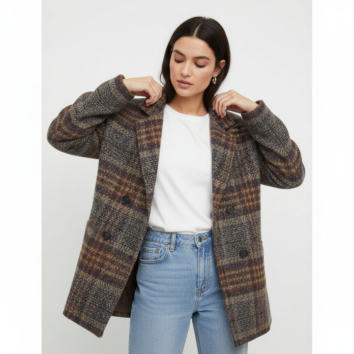 Charming Tweed Coat for Women-Vyana Collective