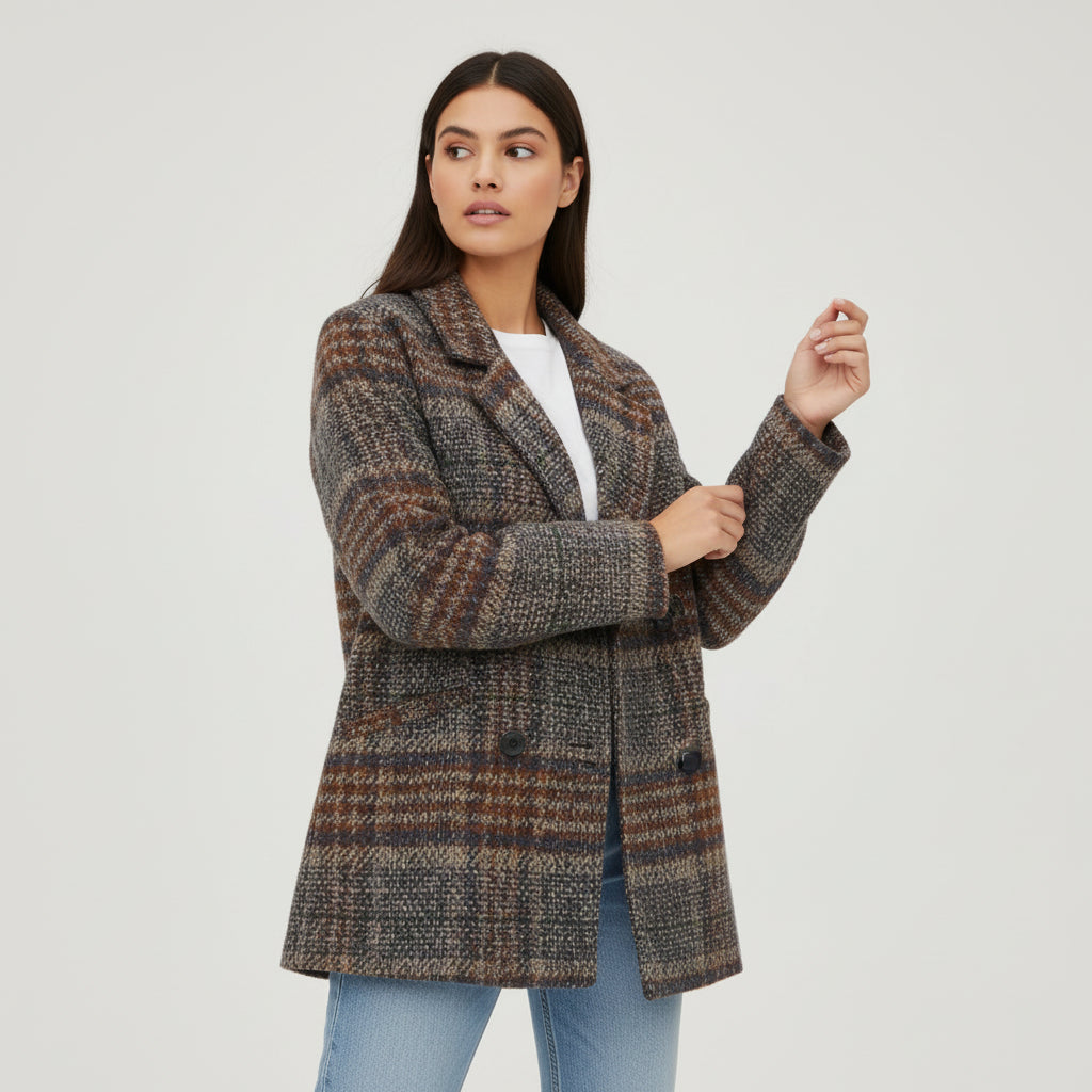 Charming Tweed Coat for Women-Vyana Collective