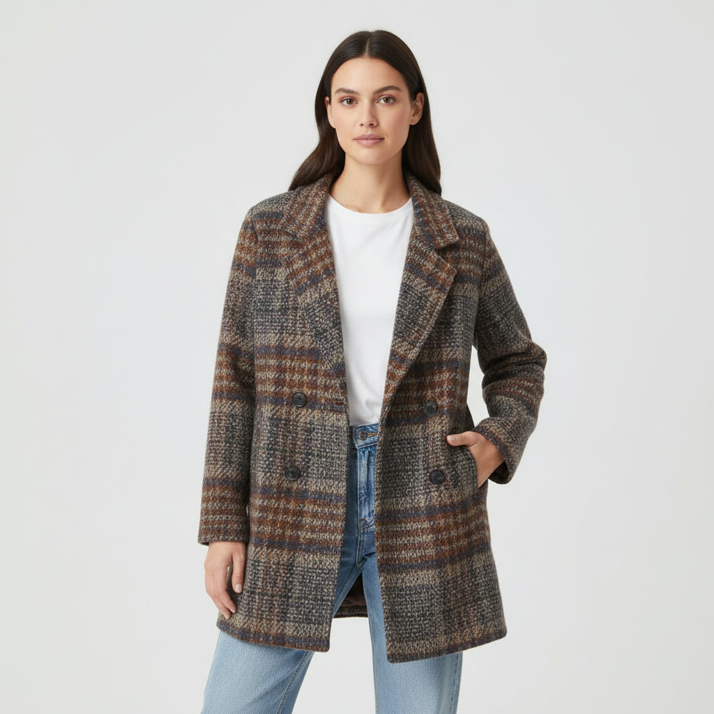 Charming Tweed Coat for Women-Vyana Collective