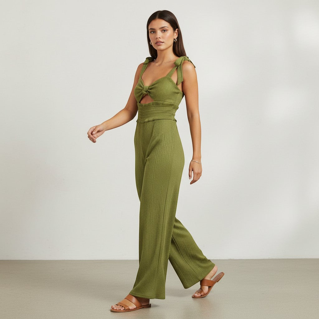 Chic Backless Fitted Festival Jumpsuit-Vyana Collective