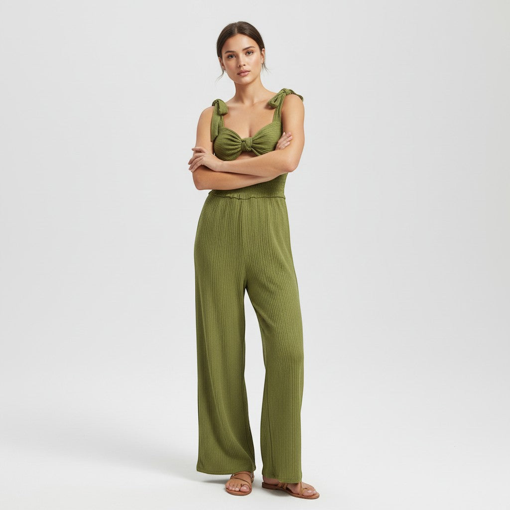 Chic Backless Fitted Festival Jumpsuit-Vyana Collective