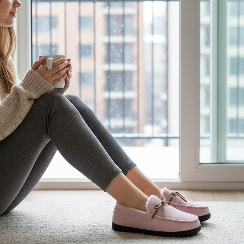 Chic Bow-Detail House Slippers-Vyana Collective