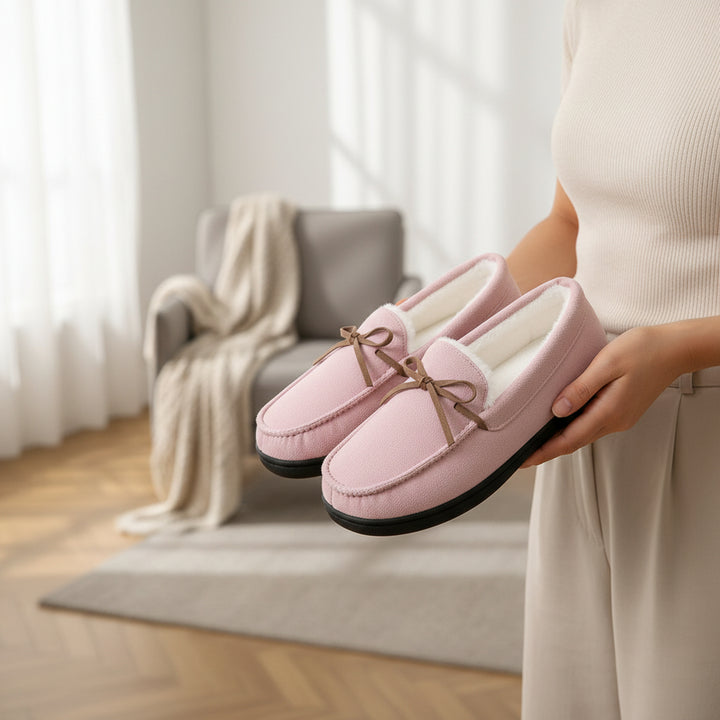 Chic Bow-Detail House Slippers-Vyana Collective