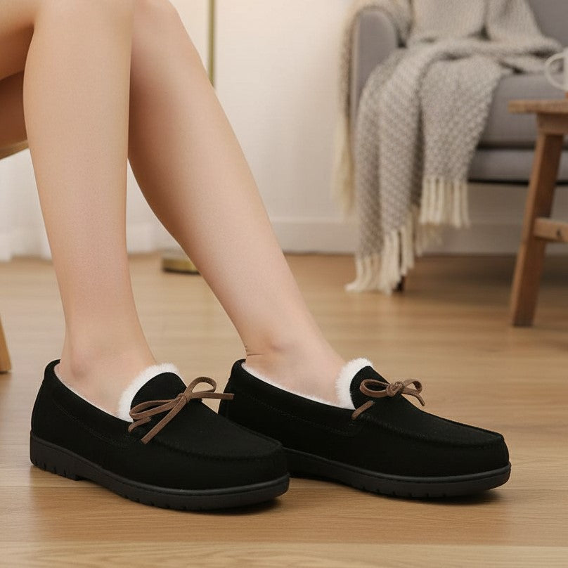 Chic Bow-Detail House Slippers-Vyana Collective