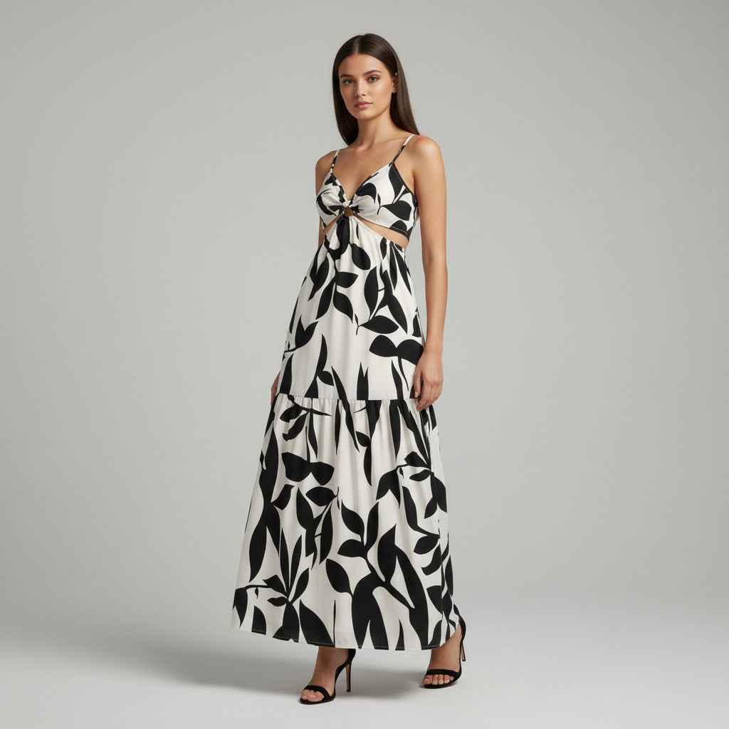 Chic Floral Camisole Slip Dress-Vyana Collective