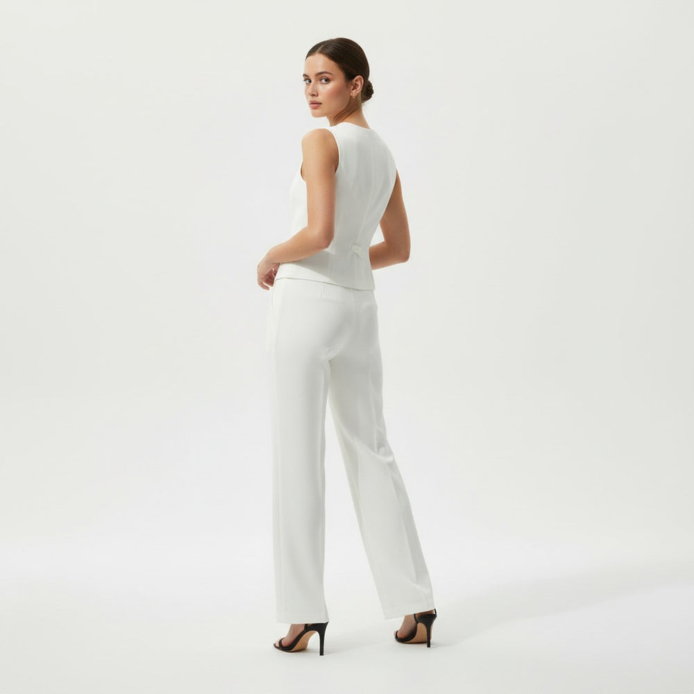 Chic Sleeveless Top and Pants Office Set-Vyana Collective