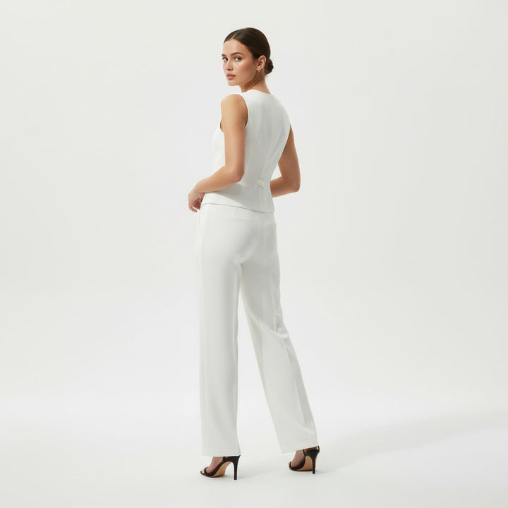Chic Sleeveless Top and Pants Office Set-Vyana Collective