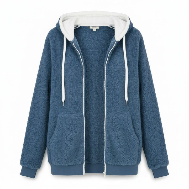 Cozy Color-Block Hooded Jacket for Women-Vyana Collective