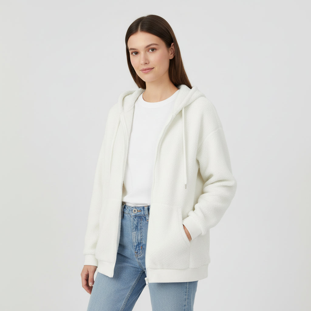 Cozy Color-Block Hooded Jacket for Women-Vyana Collective