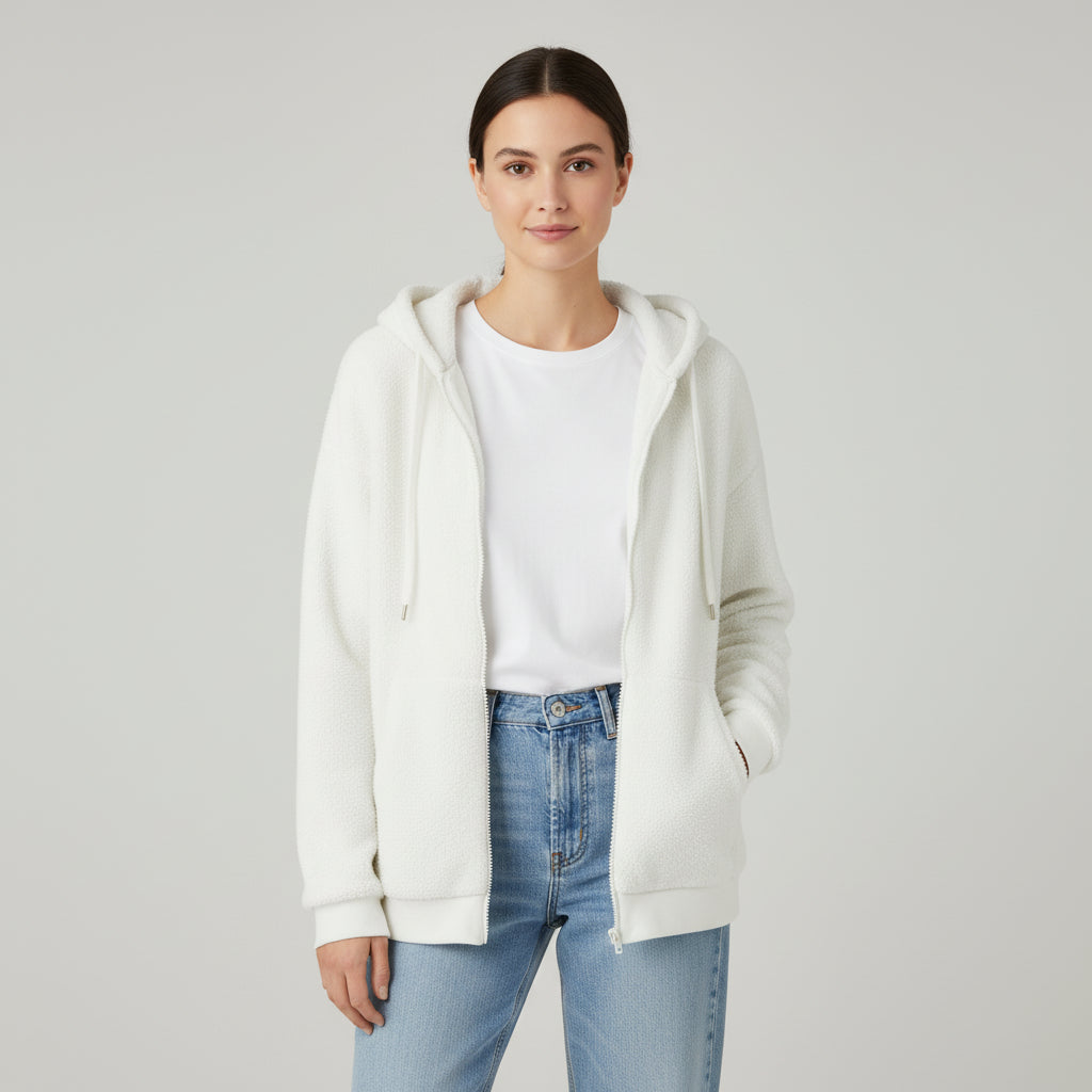 Cozy Color-Block Hooded Jacket for Women-Vyana Collective
