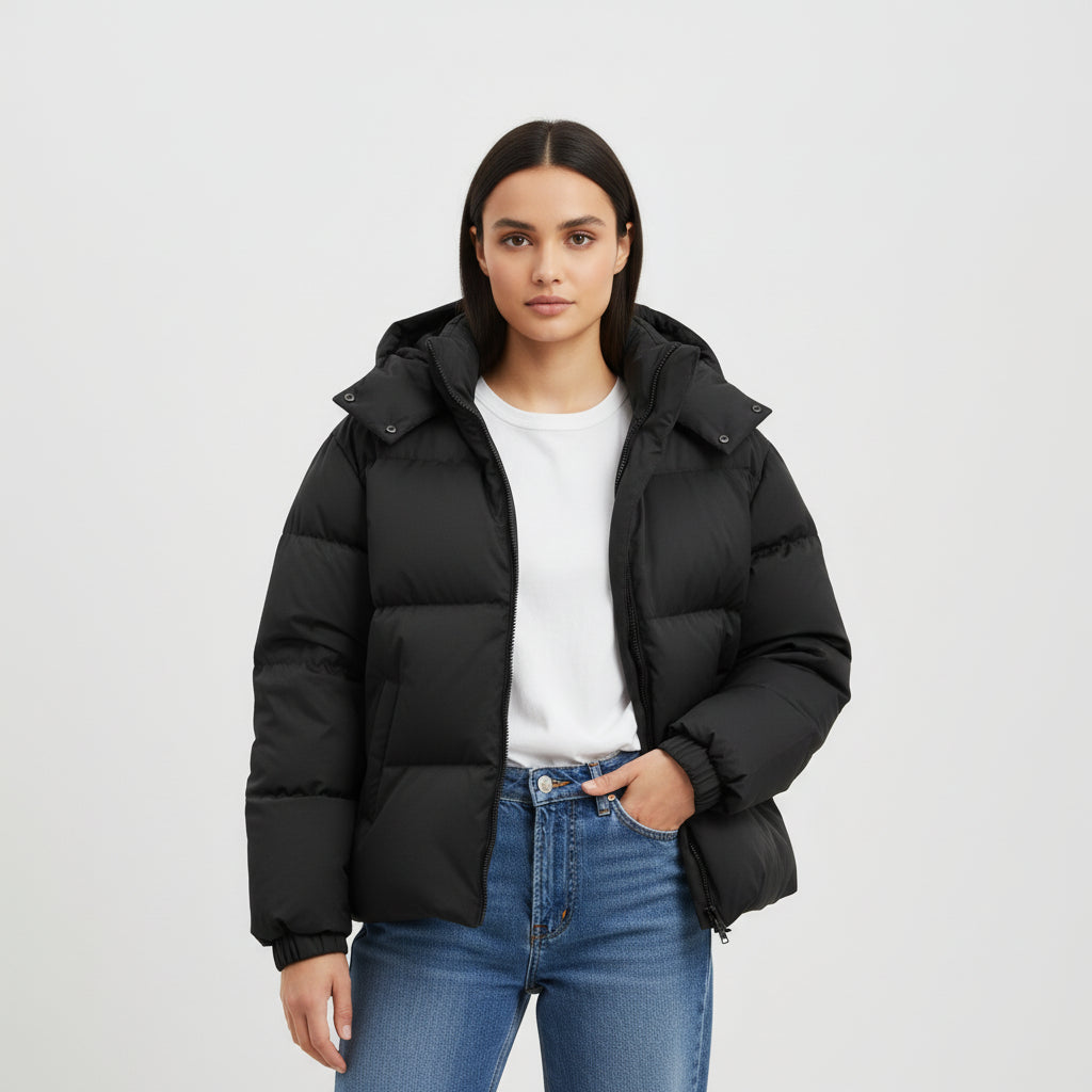 Cozy Winter Parka Removable Hood Jacket-Vyana Collective