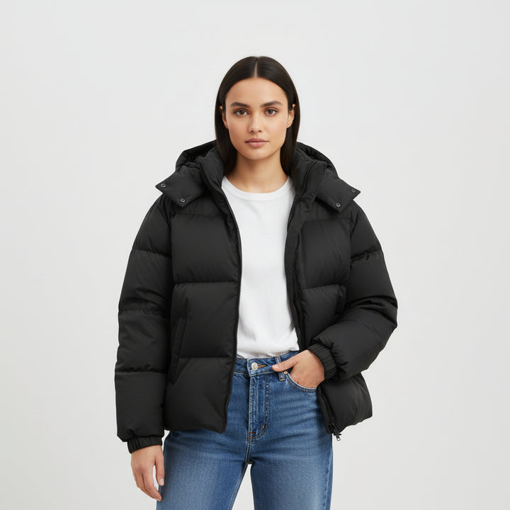 Cozy Winter Parka Removable Hood Jacket-Vyana Collective