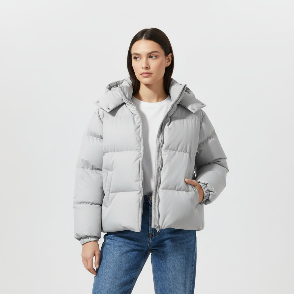 Cozy Winter Parka Removable Hood Jacket-Vyana Collective